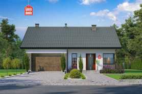 Mały dom parterowy z podwójnym garażem - kiedy nie potrzebujesz wiele, ale musisz mieć miejsce na wszystko.